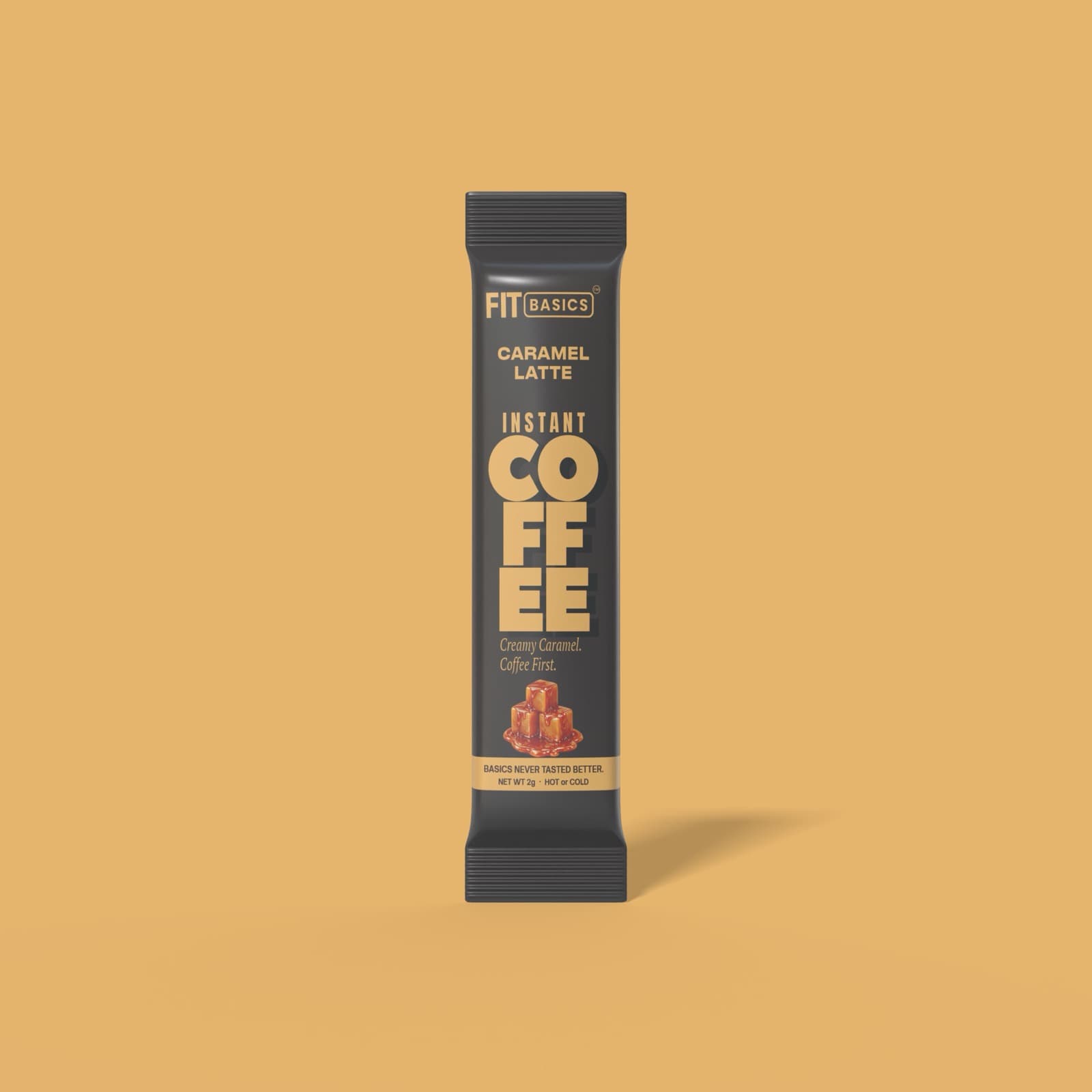 FitBasics Caramel Latte instant coffee sachet